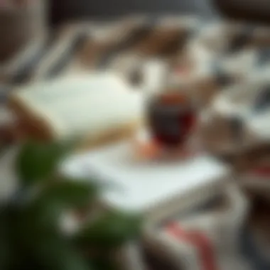 A journal and a cup of tea symbolizing self-reflection