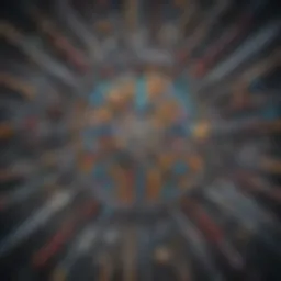 Abstract representation of autism and ADHD intertwined