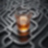 Conceptual illustration of a tangled maze symbolizing the complexity of alcohol abuse