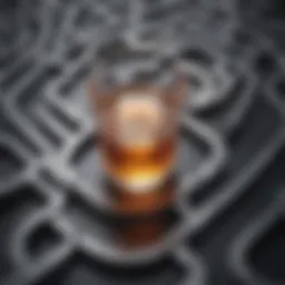 Conceptual illustration of a tangled maze symbolizing the complexity of alcohol abuse