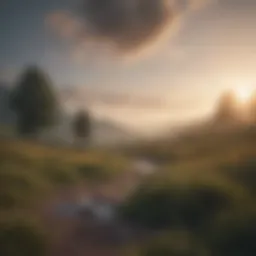 A serene landscape symbolizing mental tranquility