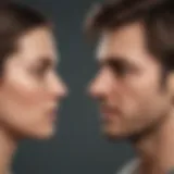 Conceptual illustration of narcissistic traits