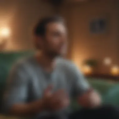 Relaxation Techniques for Anxiety Management Person engaging in relaxation exercises to alleviate anxiety