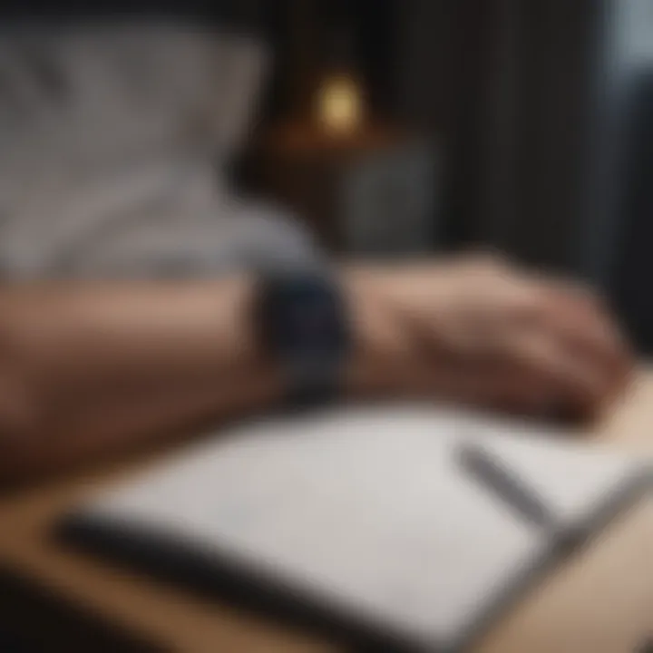 Apple Watch next to sleep journal