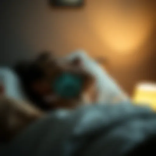 Diagram illustrating the physiological effects of central sleep apnea