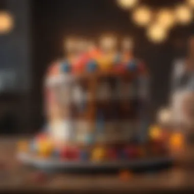 Creative Birthday Cake Design Artistic birthday cake with vibrant decorations