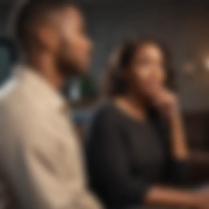 African American couple engaging in communication exercises