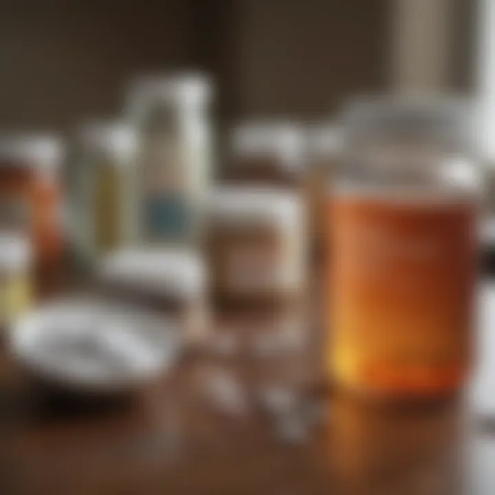 Variety of allergy medications on a table