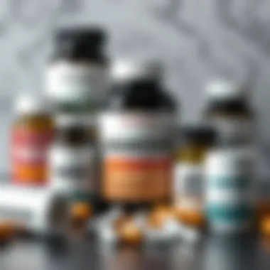 A variety of magnesium supplements arranged aesthetically