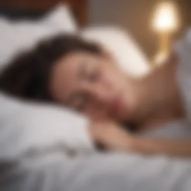 Balanced Blissful Rest Artistic depiction of a person peacefully sleeping with a balanced mood