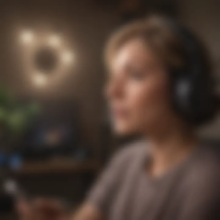 Listening to podcasts for mental well-being