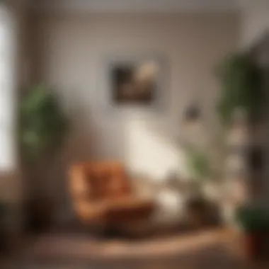 A Cozy Corner for Self-Discovery A serene reading nook with a chair and self-help books