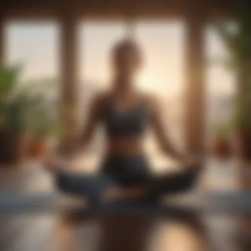 Woman practicing yoga in a serene setting