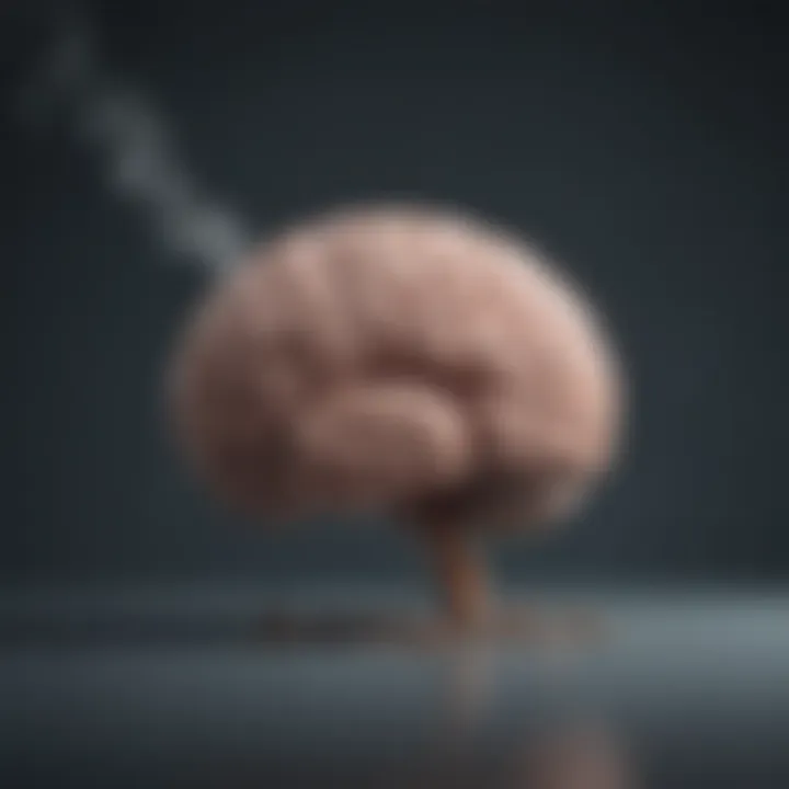 Conceptual illustration of a brain fog