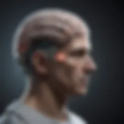 Illustration depicting brain scan technology