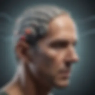 Enhanced Cognitive Function through Brain Waves Illustration showing brain waves enhancing cognitive function