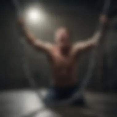 Breaking Free from Panic Visual metaphor of breaking free from chains of panic attacks