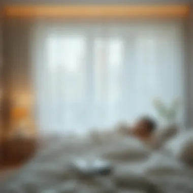 Creating a Serene Sleep Environment Calming visualization of a serene sleeping environment