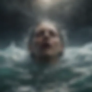 Tranquility in Turbulence Abstract representation of a calm mind amidst a tempest