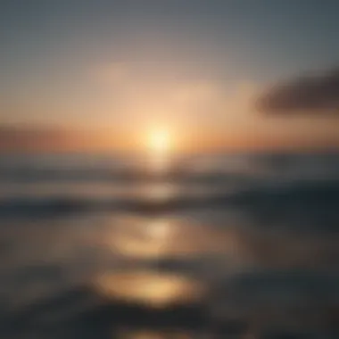 Calm sea at sunset