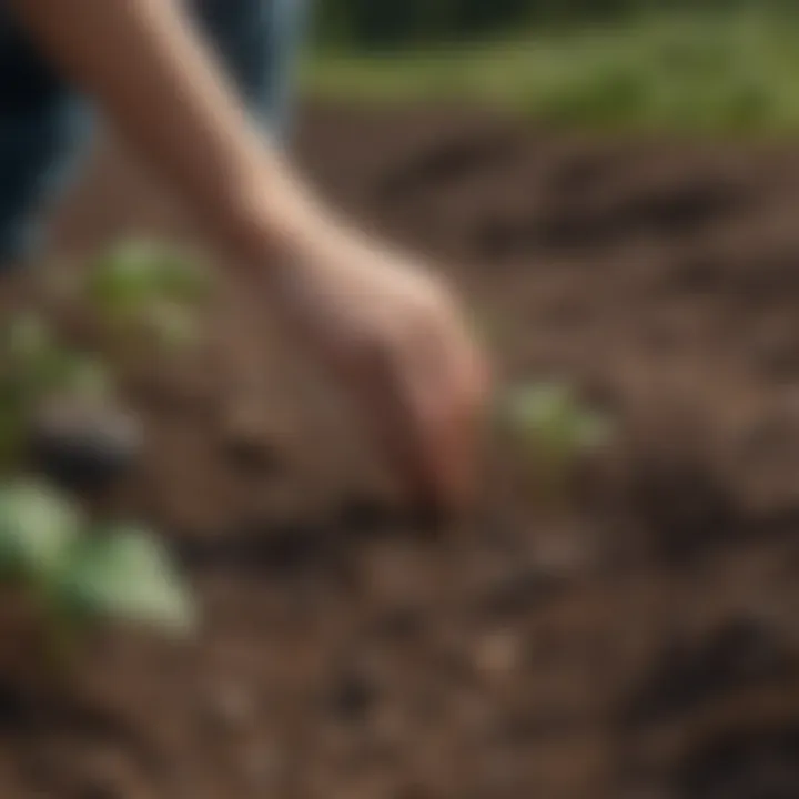 Illustration of a person planting seeds of hope and positivity during a charity walk