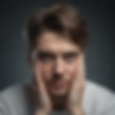 Struggling Minds Abstract concept of mental health struggle