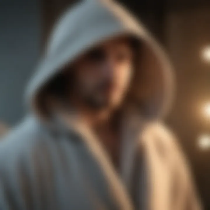 Close-up of the robe's premium material