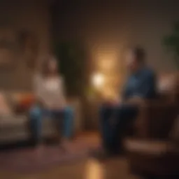 A couple engaging in a therapy session