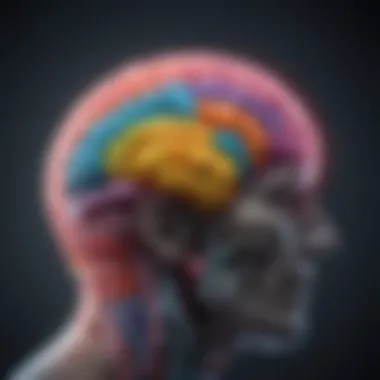 Colorful brain scan depicting mental health