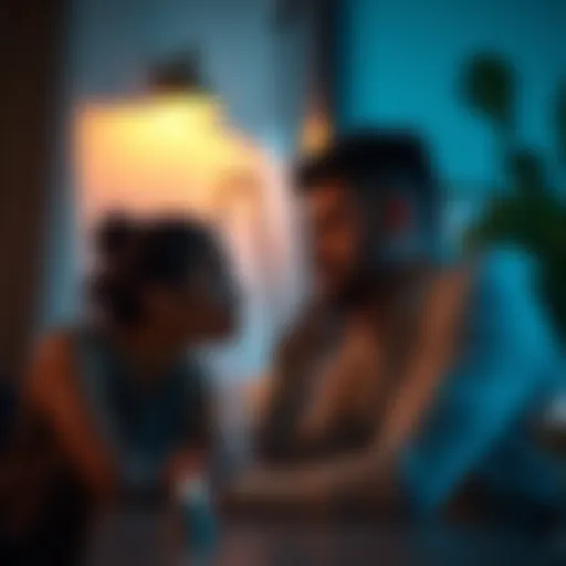 Couple engaged in deep conversation