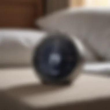 A close-up of a smart alarm feature on a sleep tracker