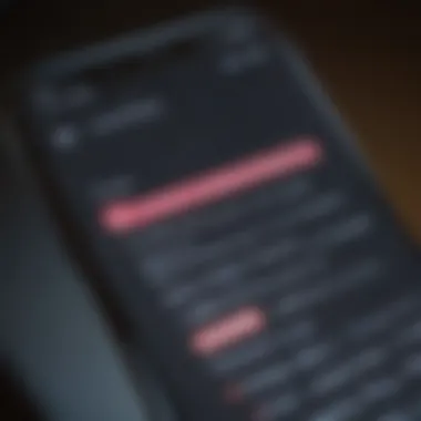 Vibrant Text Conversations A smartphone displaying a vibrant text conversation