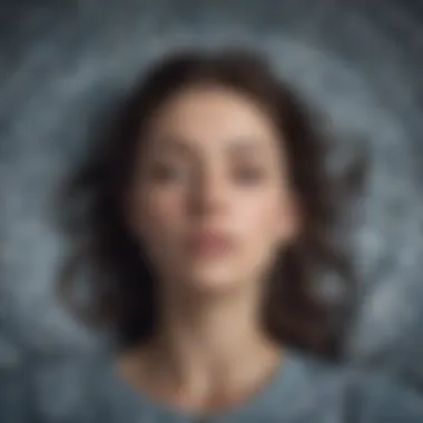 Insomnia Intricacies Illustration of a woman surrounded by swirling patterns representing insomnia