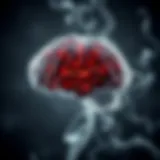 Visual representation of brain development affected by smoking