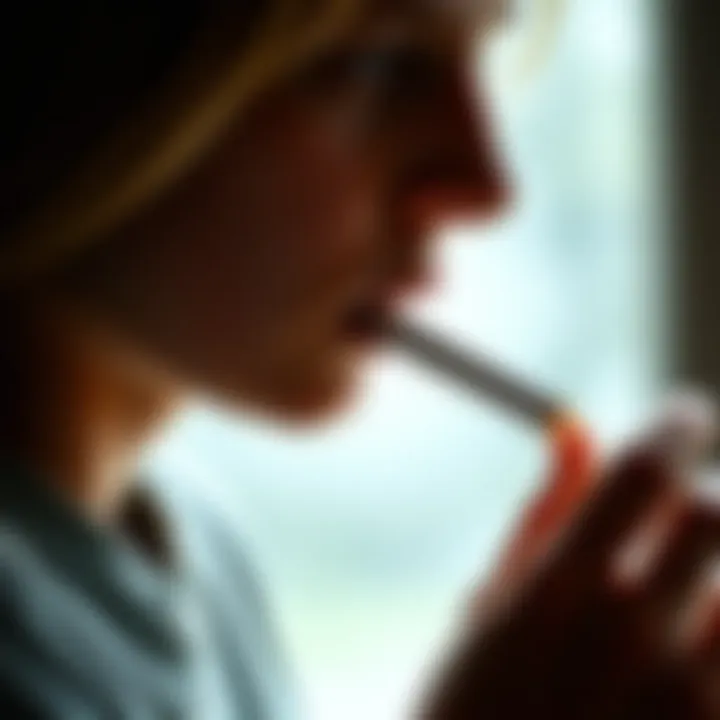 Mental Health Challenges Associated with Smoking Illustration of mental health issues linked to teen smoking