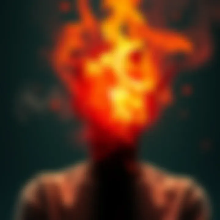 Transformation Through Anger Management Abstract illustration showcasing personal growth through anger management