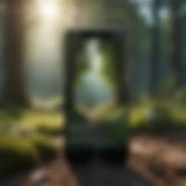 Nature-Inspired App Interface Innovative app displaying serene nature scenes