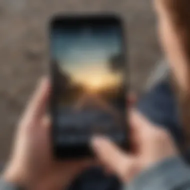 Uplifting Messages on a Digital Device A digital device displaying uplifting text messages