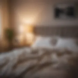 A serene bedroom setting that evokes intimacy and comfort