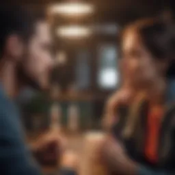 A couple engaged in a deep conversation