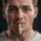 Illustration of a person breaking a cigarette