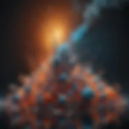 Abstract representation of dextroamphetamine mechanism of action