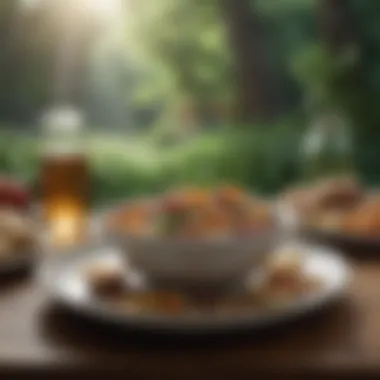 Integrating Mindfulness in Dietary Choices A tranquil scene of mindfulness and relaxation with nature