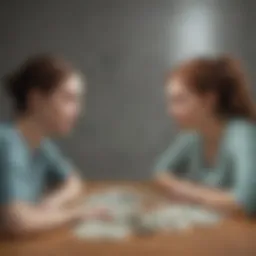 A conceptual illustration of the relationship between mental health and financial support.