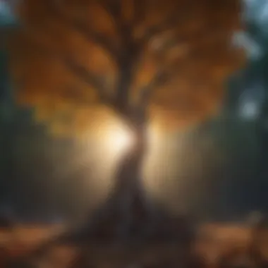 Flourishing Purpose A vibrant tree representing the flourishing of a purpose-driven life