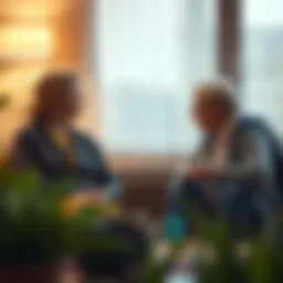 Conceptual illustration of mental health support