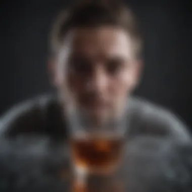 Emotional Turmoil An abstract representation of the emotional turmoil associated with excessive drinking.