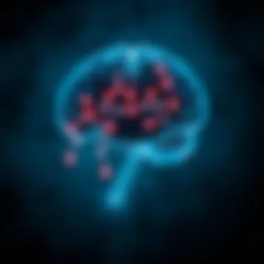 Illustration depicting the brain's response to addiction and anxiety
