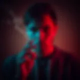 Visual representation of nicotine withdrawal symptoms affecting mental health