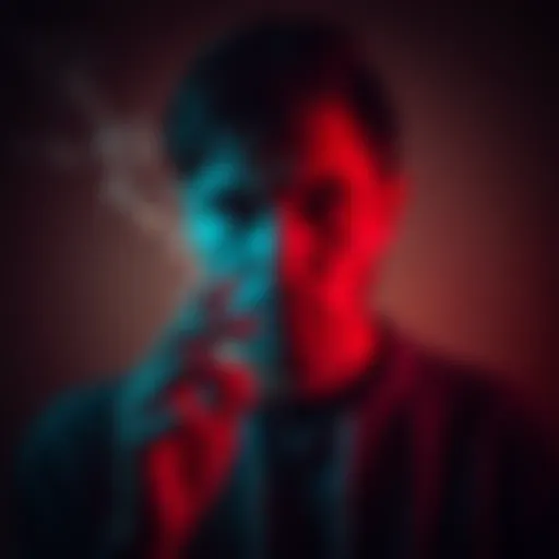 Visual representation of nicotine withdrawal symptoms affecting mental health